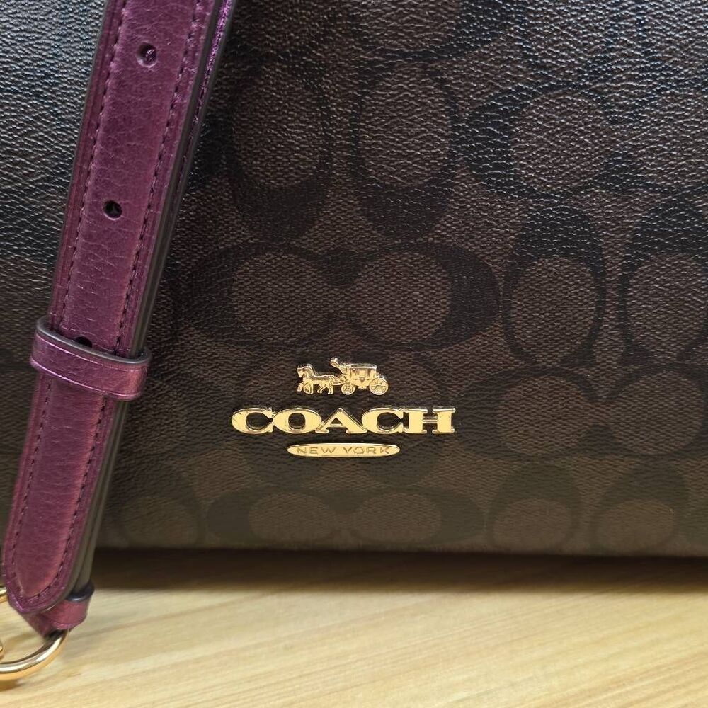Coach Marlon Hobo in Signature Canvas and Wallet - Picture 3 of 16